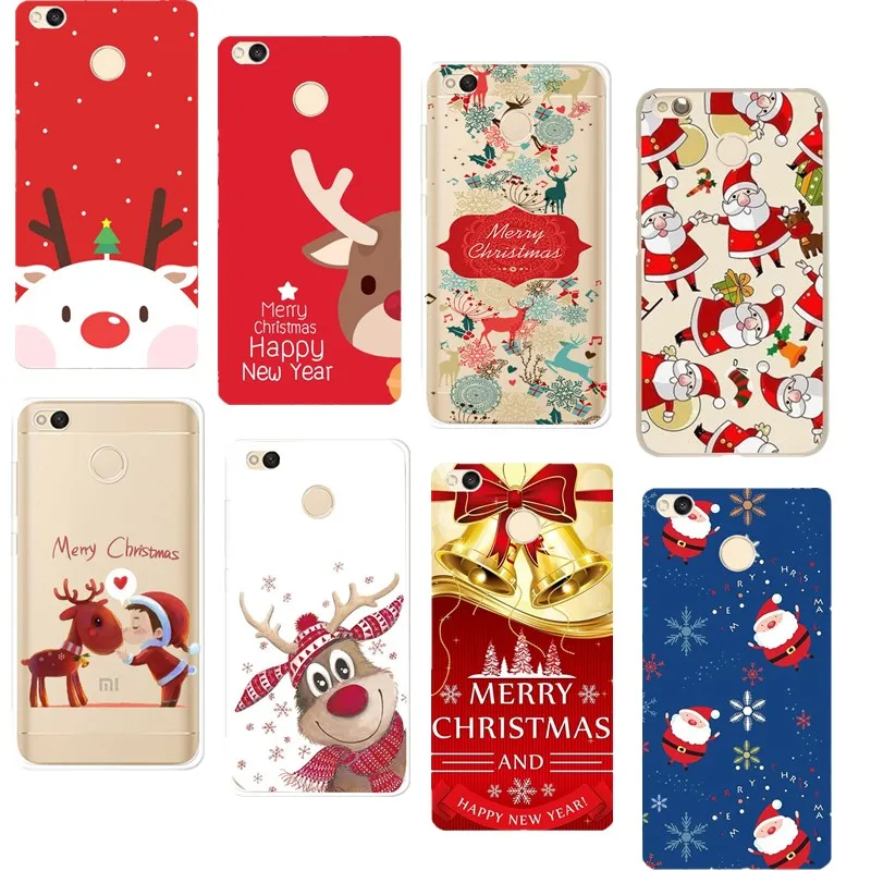 

Christmas Case For xiaomi redmi 5a Case Xmas Gift Cover For Xiaomi Redmi 4A Note 5 Note4 4X Mi A1 Case Cover Coque Capa
