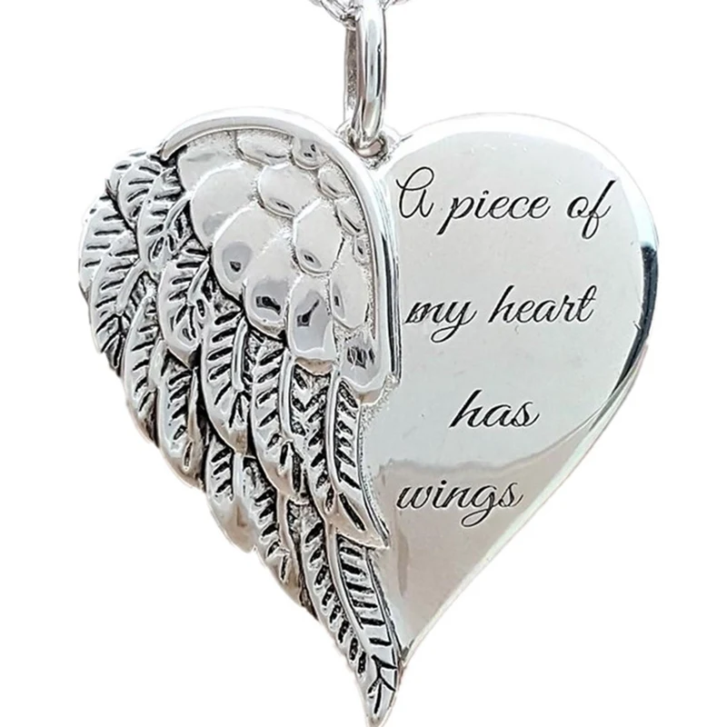

Angel Wings Love Heart Necklace Valentine's Day Gift