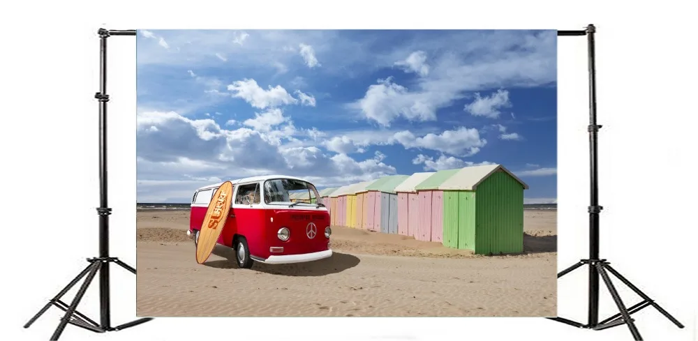

Laeacco Color Wooden House Retro Car Photo Backgrounds Customized Vinyl Digital Photography Backdrops For Photo Studio
