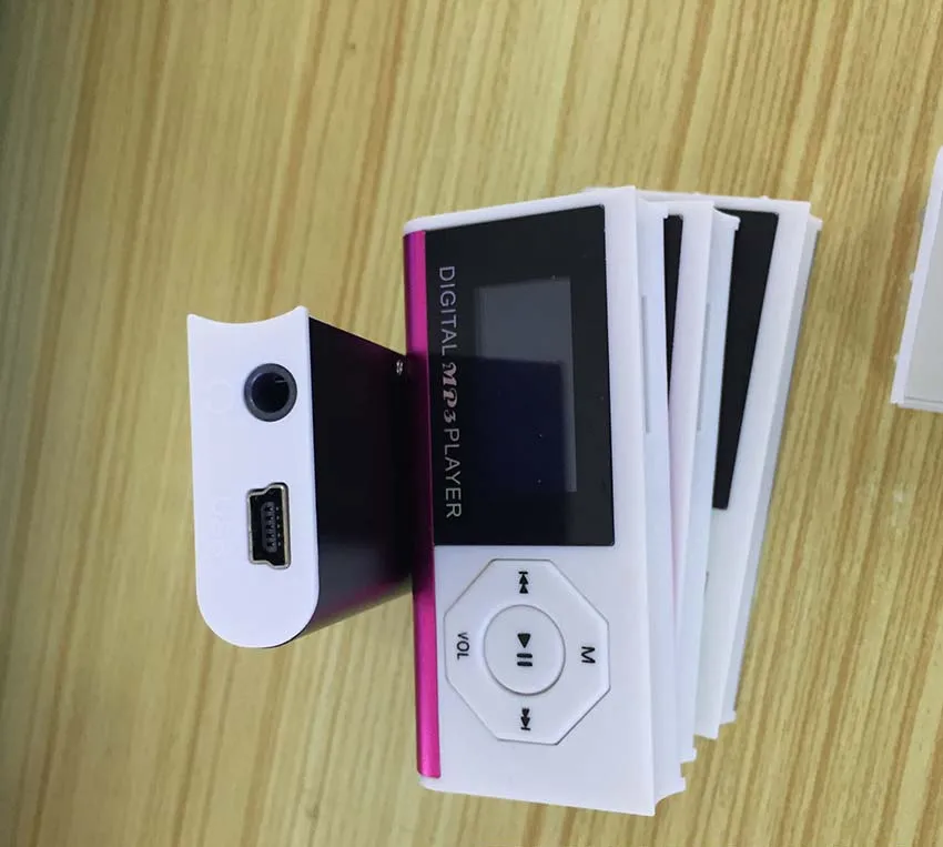 DOITOP мини клип 3,5 мм стерео цифровой MP3 плеер ЖК-экран MP3 музыкальный плеер Поддержка 32 ГБ Micro SD TF карта с светодиодный фонарик