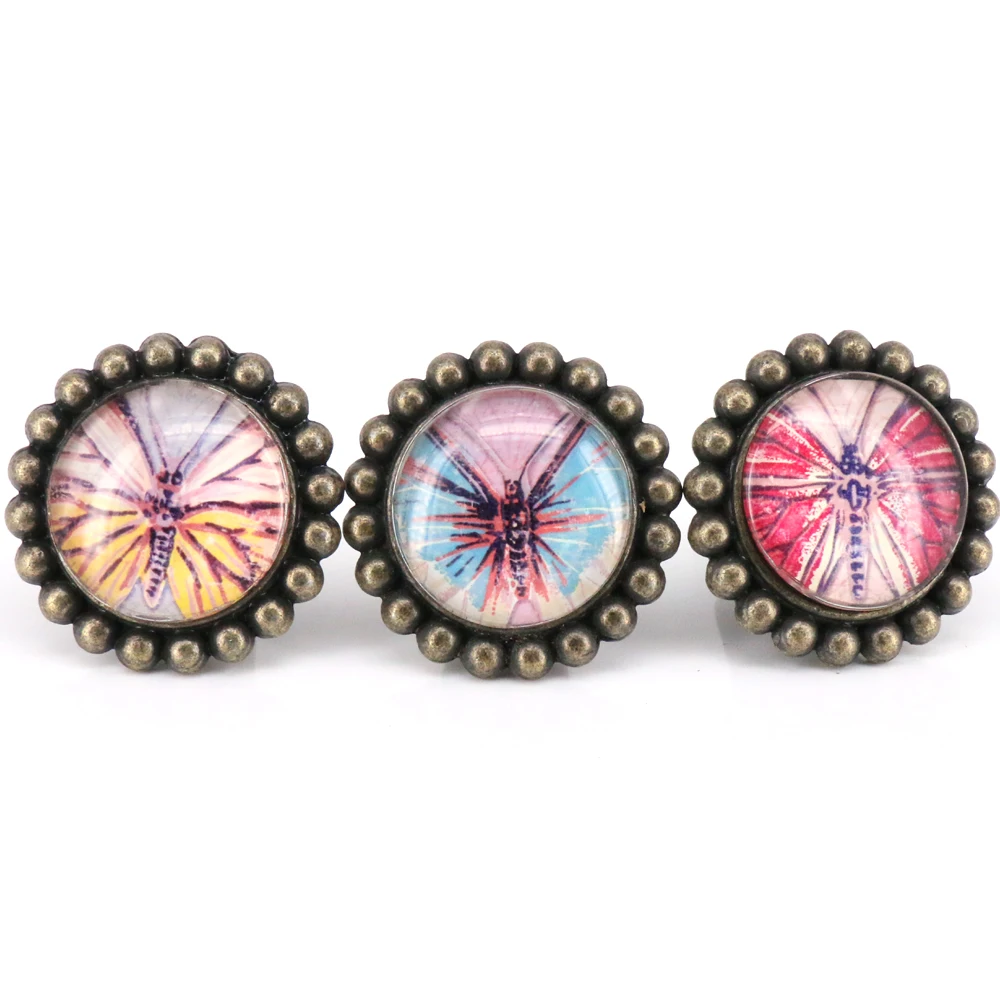 1x Cute Butterfly Crystal Glass Cabinet Knob Drawer Pull Handle Kitchen Door Wardrobe Kid's room Furniture Hardware