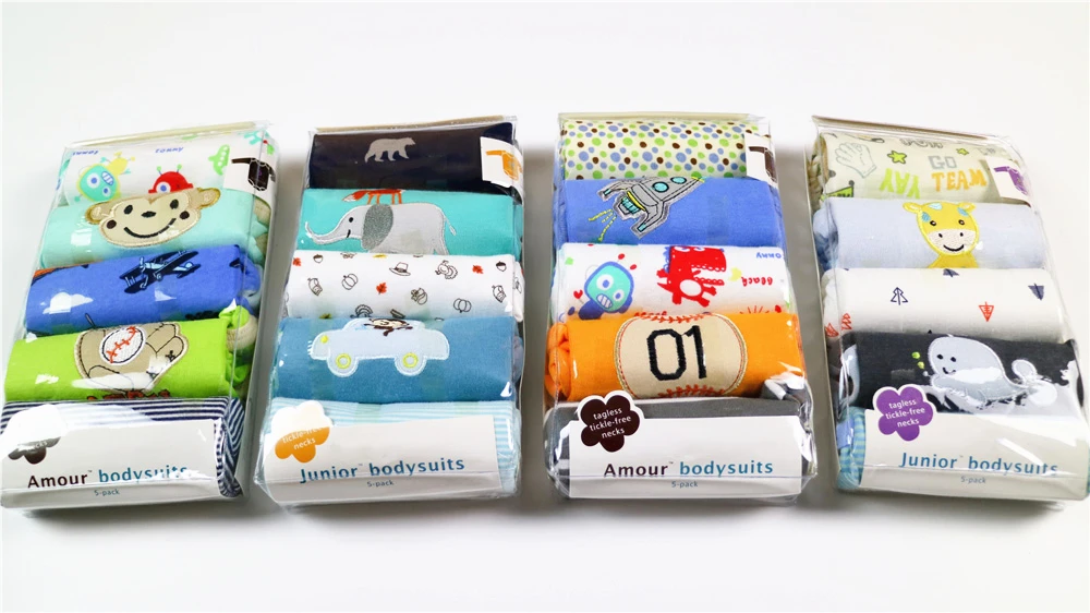 Детское боди с длинным рукавом 100% хлопок 5 шт./лот|baby bodysuits|wholesale baby bodysuitsnewborn bodysuit |