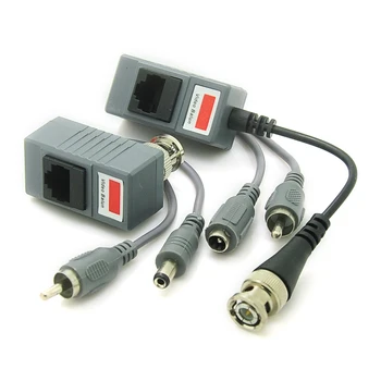 

CCTV Transceiver Twisted Pair RJ45 UTP Balun BNC Audio Video DC Power CAT5