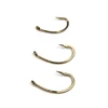 50PCS 3 Sizes Fly Tying Hook Nymph Bug Shrimp Pupae Larvae Caddis Flies Fish Hooks #10 #12 #14 Gold Color Kirbed Sharp ► Photo 3/4