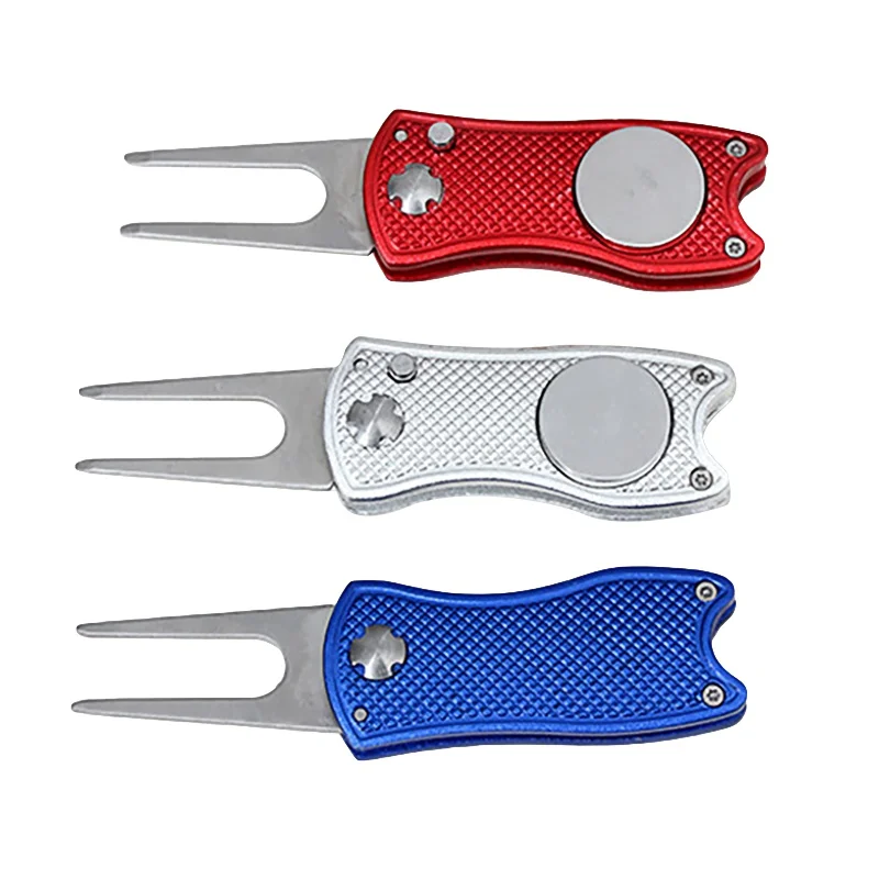 

Golf Training Aids with Golf Ball Tool Pitch Groove Cleaner Golf Pitchfork Golf Accessories Putting Green Fork