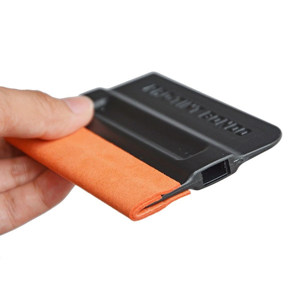 2Pc Squeegee w/ Double Suede Felt Auto Vinyl Film Wrapping Tools For Car Repair Mantain