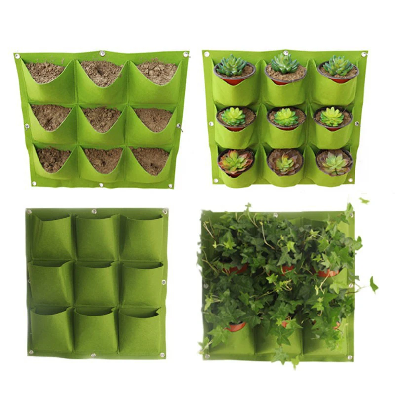 Настенные подвесные посадочные сумки с несколькими карманами, зеленая сумка для выращивания растений, вертикальная садовая сумка для овощей, садовая сумка, товары для дома