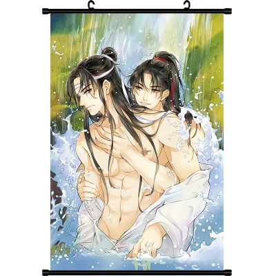 Grandmaster of Demonic Cultivation Wei Wuxian Lan Wangji обои плакат настенный свиток висячая живопись Косплей украшение подарок - Цвет: 8