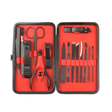 15 шт. инструмент для маникюра и красоты из нержавеющей стали, ножницы для педикюра, инструмент для маникюра, портативная машинка для стрижки ногтей, набор инструментов