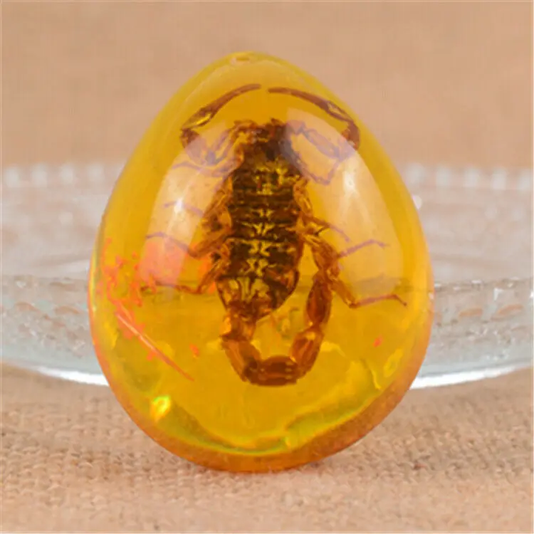 

Fashion Creative Resin Amber Butterfly Scorpion Crabs Ants Spider Insect Stone Pendant