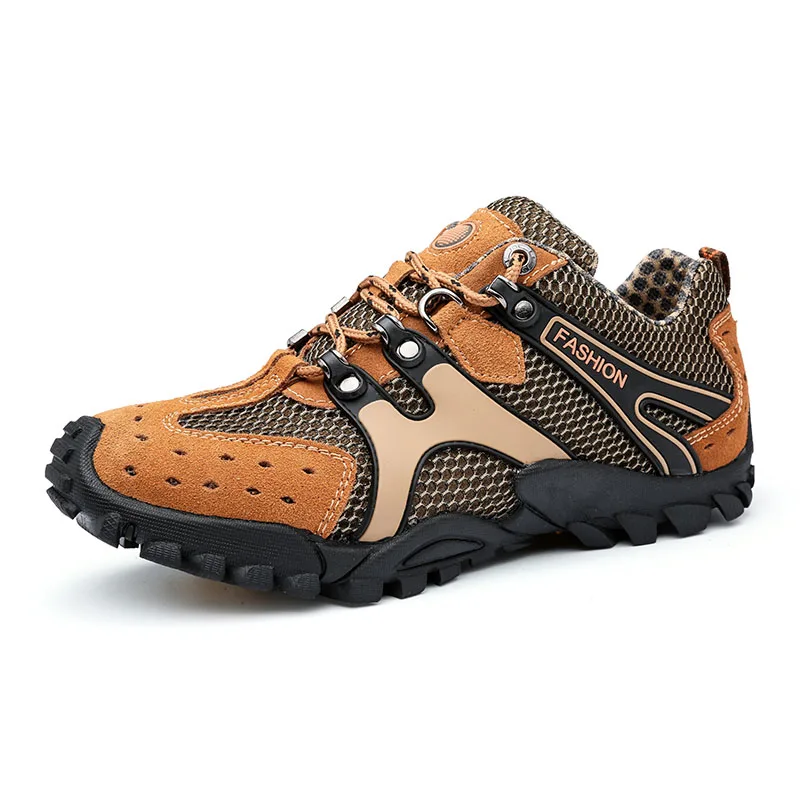 Уличная обувь для альпинизма, спортивная обувь, мужская водонепроницаемая Треккинговая обувь, мужские кроссовки, походные ботинки - Цвет: orange