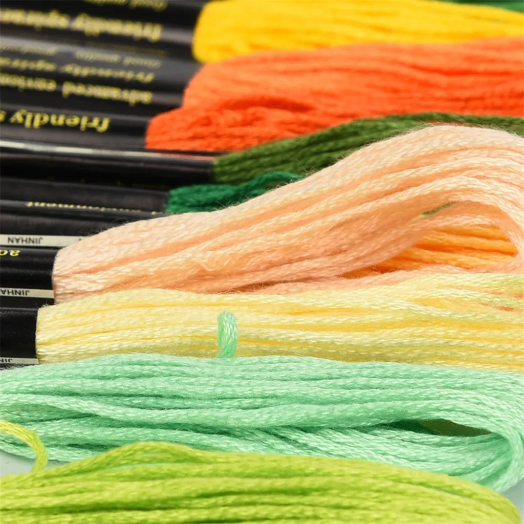 50 шт. нитки для вышивки многоцветные нитки для вышивки крестиком хлопковые нитки для вышивания DIY аксессуары для шитья