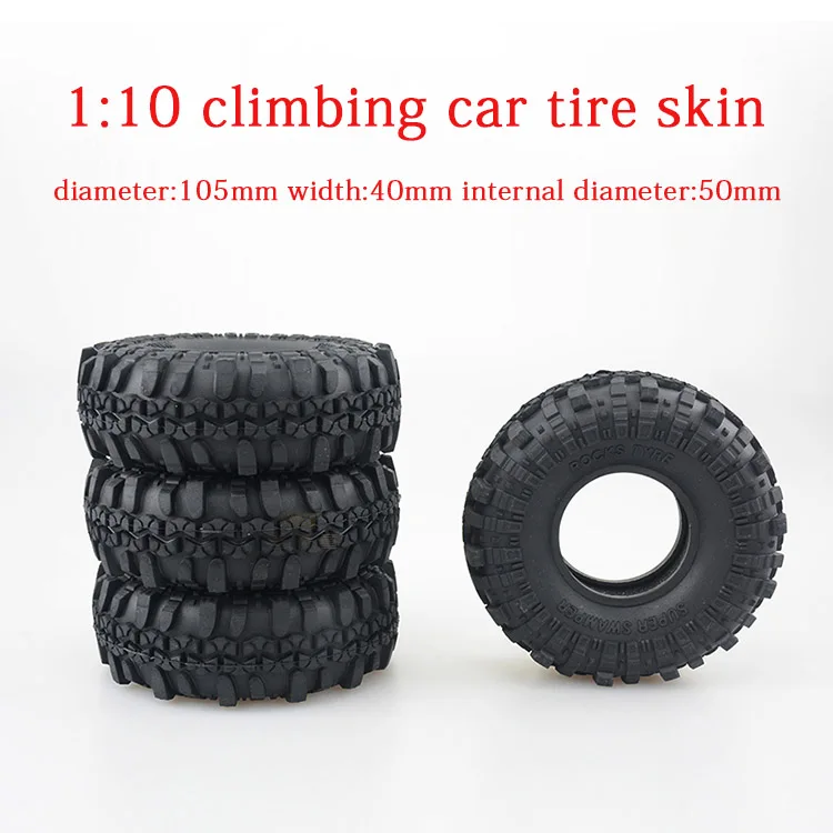 

Free shipping Wear-resisting 1:10 climbing car tire skin 1.9 inch with inner gallbladder diameter 105mm AX4020 SCX10 AX10 Rc car