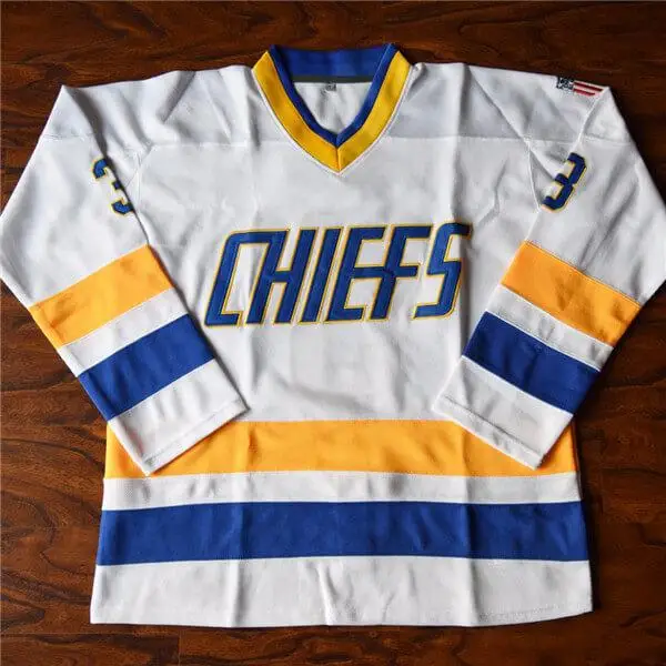 

Custom Ice Hockey Jersey Dave Killer Carlson #3 Slap Shot Charlestown Movie Sweater Men Women Youth Kids Blue White Embroidered