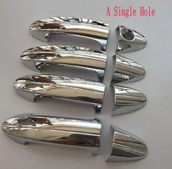 

Car Styling For Ford EcoSport 2014 Fiesta 2008 ABS Chrome Door Handle Cover Auto Accessories 8 pcs NO: A Single Hole