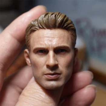 

1:6 Scale Male Figure Accessory Captain America Chris Evans Head Sculpt Carving Model Toys for 12 inches Action Figure Body