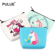 Милый рисунок единорога Кошелек для монет для девочек Kawaii животных мини изменить кошелек Для женщин ключ Деньги сумки маленький мешок на молнии для детей подарок