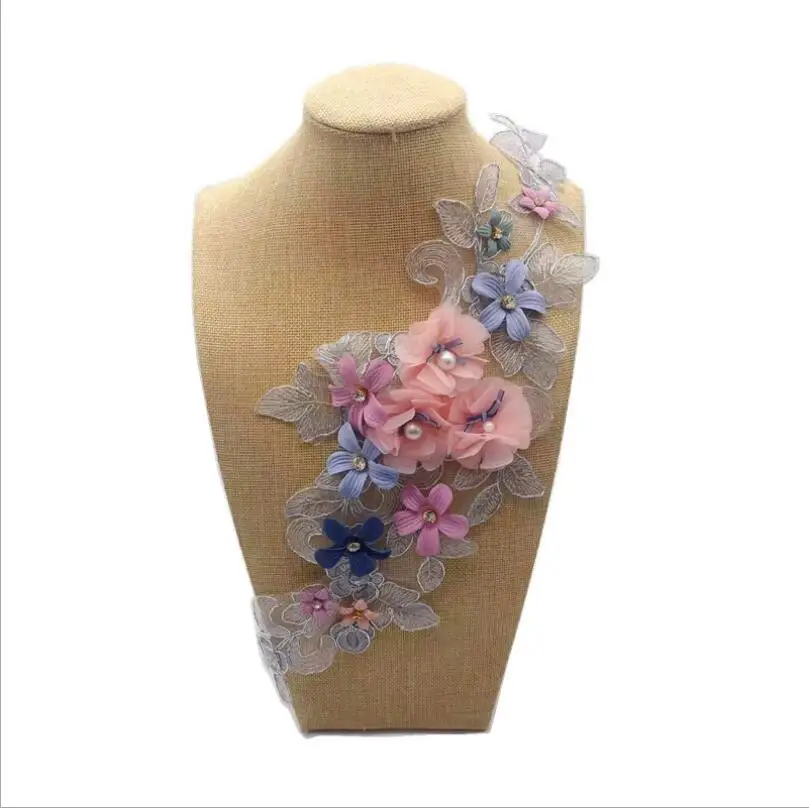

2019 New 3D Flower Embroidery / Applique Water-soluble Cloth Paste Hand Sewn Patch No Glue Sewing Accessory DIY