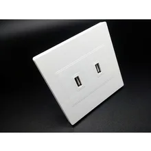 AC 110-250 V 5 V 2400mA 86 настенная розетка 2 USB 2.4A зарядка, настенная розетка интерфейс 2U настенная розетка для зарядника горячая распродажа