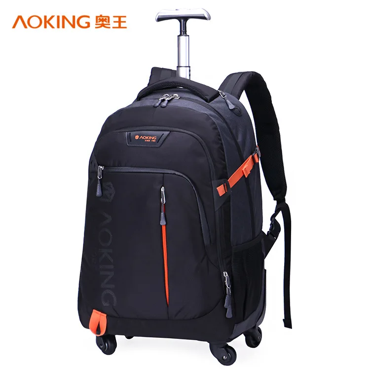 

Men 'S Trolley Backpack Fashion High Quality Waterproof Large Capacity Travel Luggage Trolley Bag aoking Rod Shoulders Backpack
