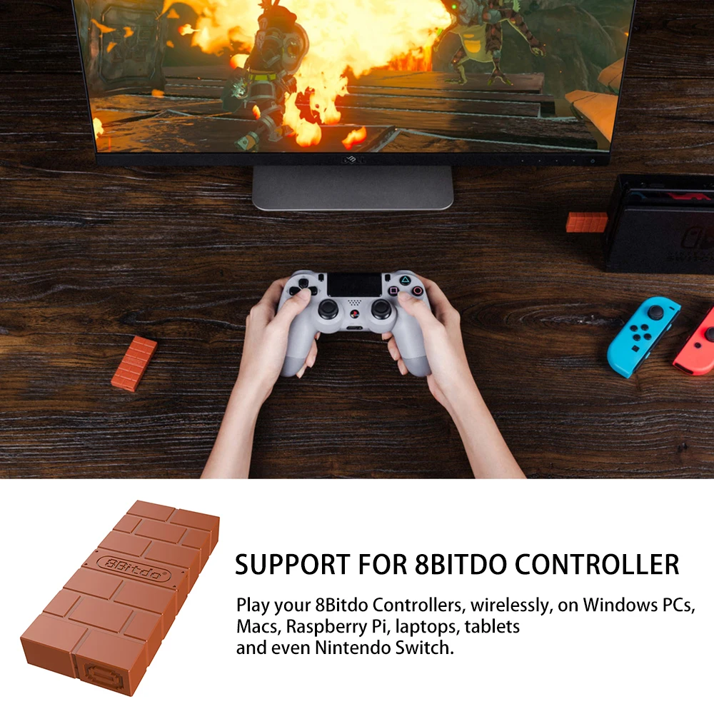 Соединение через usb и беспроводное, через Bluetooth Recevier адаптер для 8bitdo Поддержка для PS3 Xbox один контроллер портативный ресивер для ПК Mac