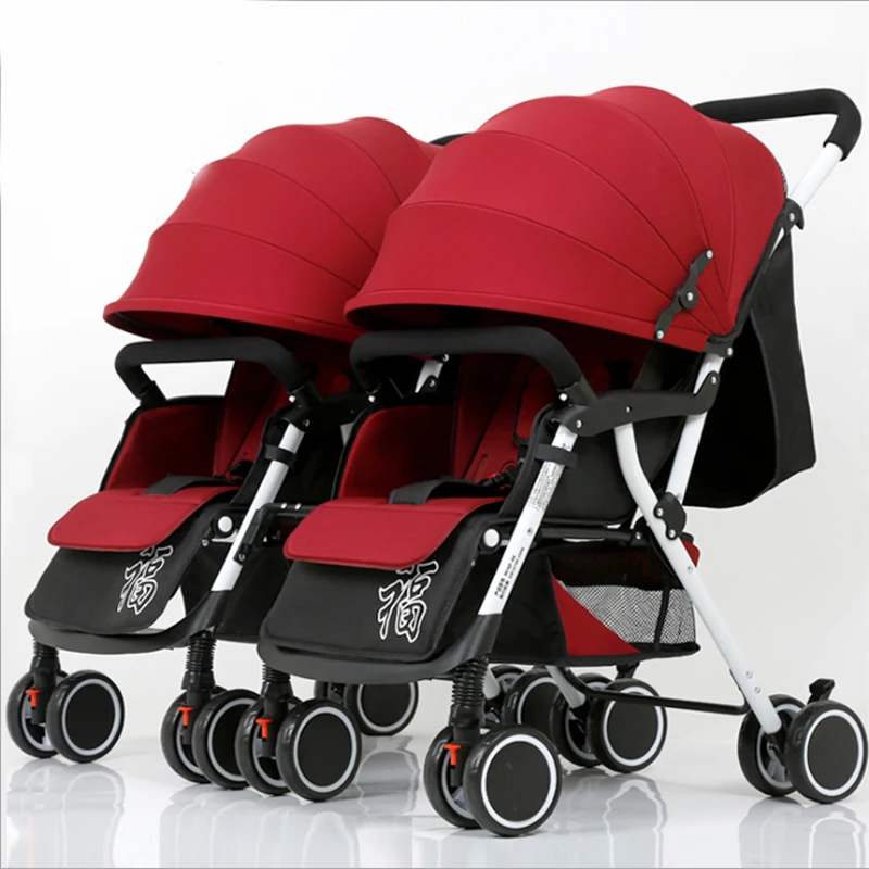 

Can be taken apart double stroller portable twins strollers can sit can be folded baby stroller for newborns Can combine colors