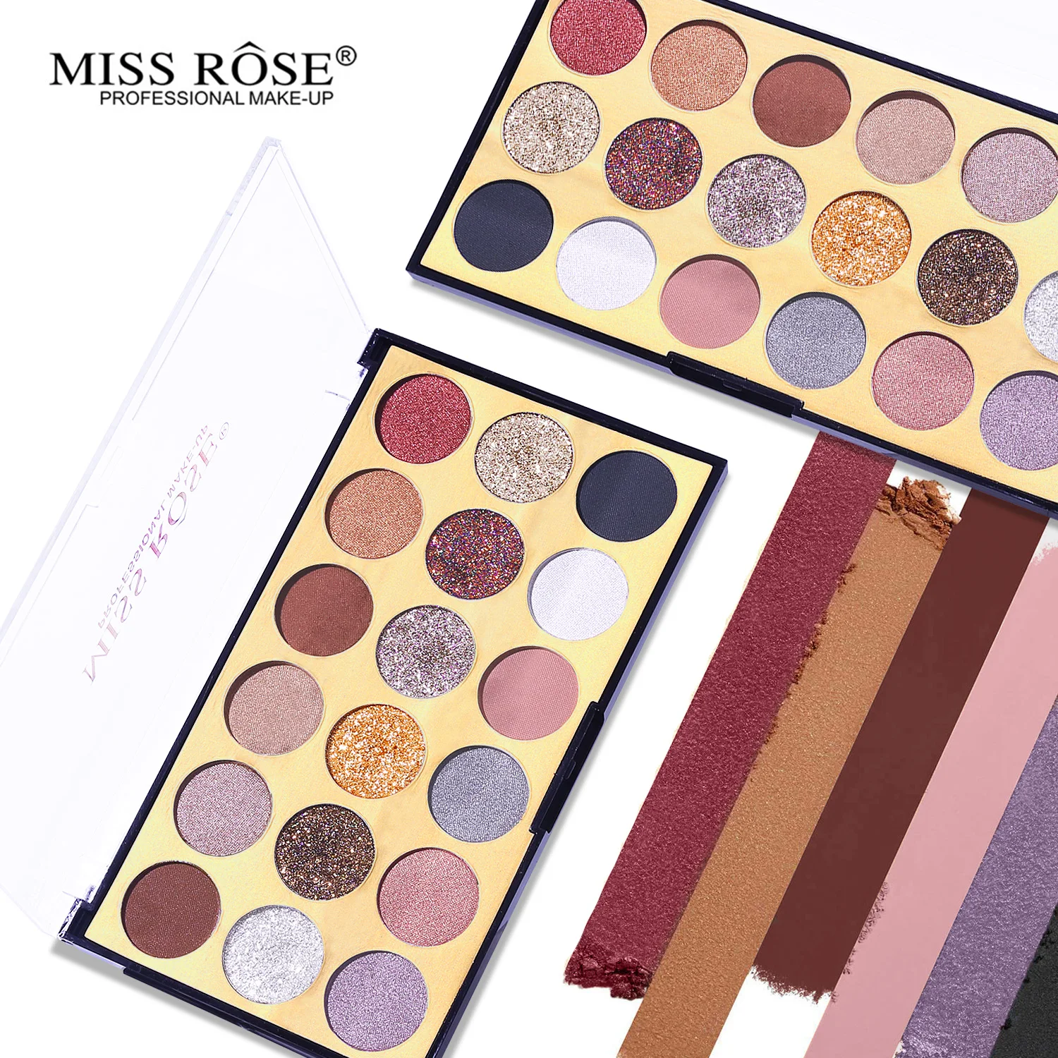 MISS ROSE 18 видов цветов мерцающие матовые тени для век блестящая пудра палитра