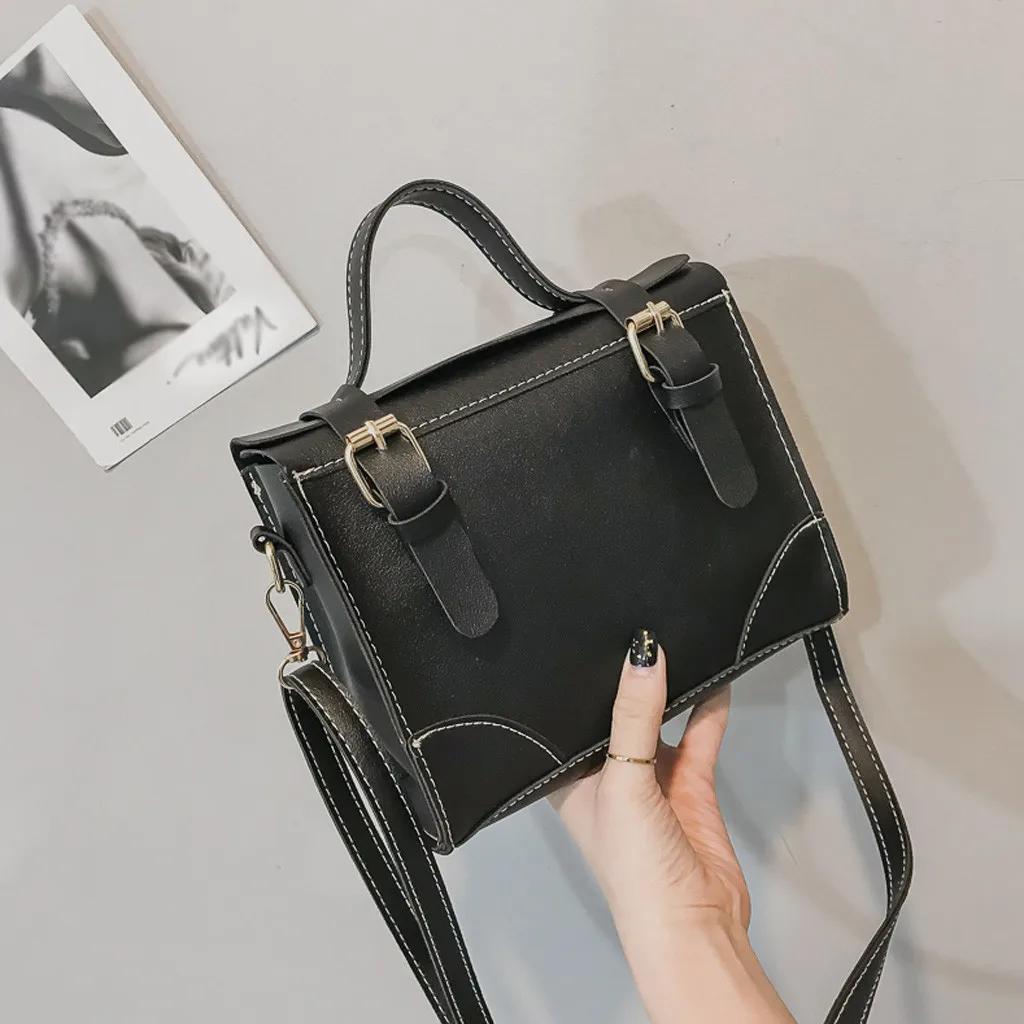 Ladies Bag Fashion Leather Solid Color Personality Shoulder Handbag Messenger bolsa masculina sac femme woman bag 2019
