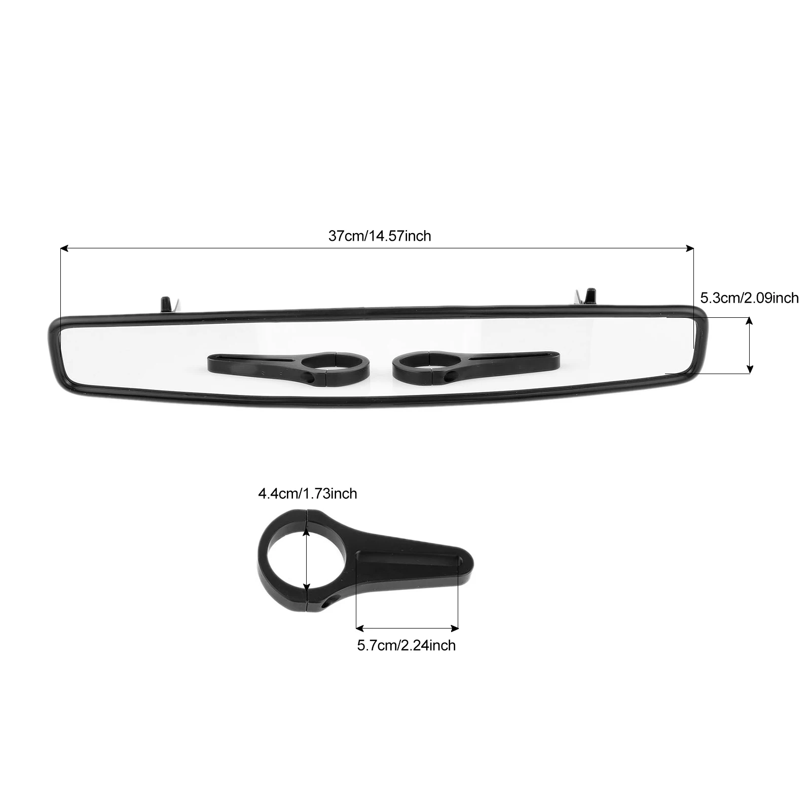 

15inch Car Center Rearview Mirror UTV Wide Rear View Mirror With 1.75" Roll Bar For UTV Vehiles Auto Interior Accessories