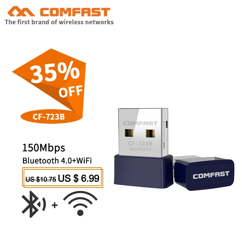 Comfast CF 723B Mini USB WiFi Adapter 150Mbps Wi Fi dongle receiver PC Network Card bluetooth 1