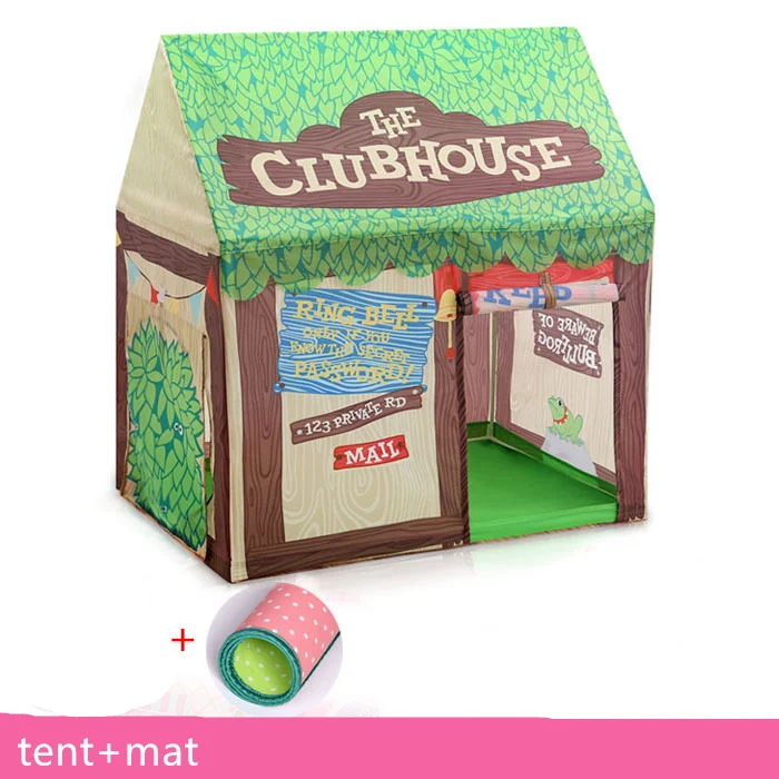 Child Toys Tents Kids Play Tent Boy Girl Princess Castle Indoor Outdoor Kids House Play Ball Pit Pool Playhouse - Color: tent with mat