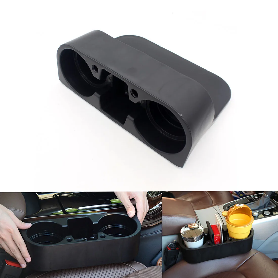 

Dongzhen Auto Car Drink Holder Seat Cup Phone Stand Multifunctional Vehicle Storage Box Holders Beverage Car Accessories 1pcs