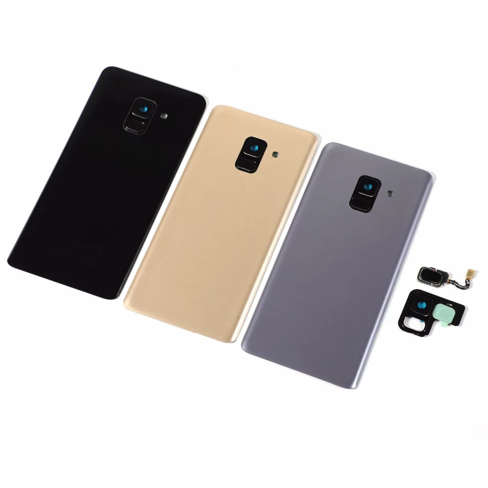 Для samsung Galaxy A8 A530 SM-A530F A530F A530DS корпус стеклянная задняя крышка батарейного отсека+ клей+ кнопка Home отпечаток пальца