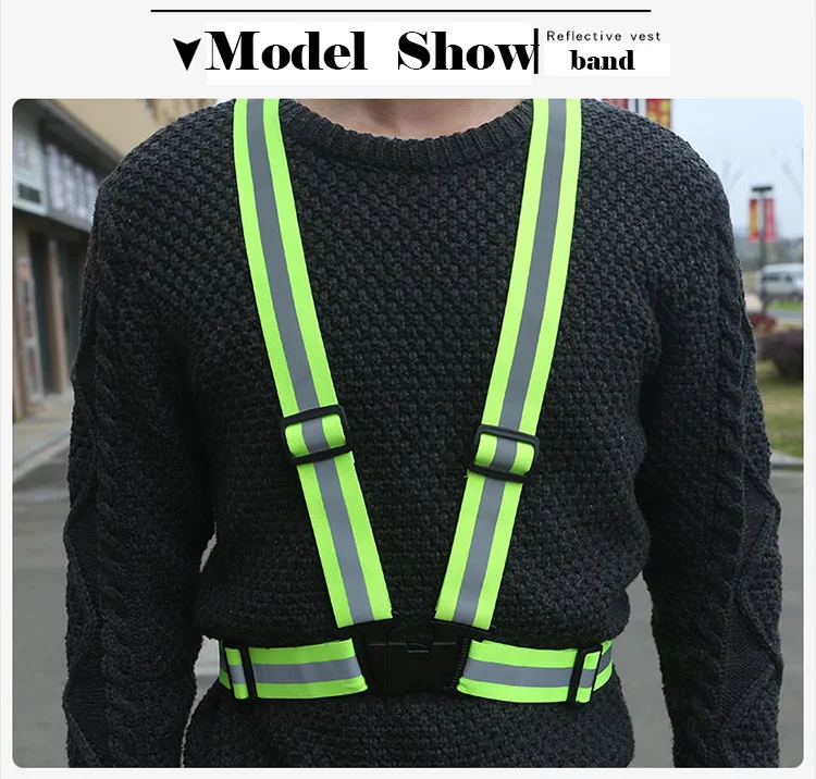 Reflective Safety Vest belt high visibility Reflective elasticated Strips waistcoat belt for night Jogging Running Cycling Reflective Safety Vest belt high visibility Reflective elasticated Strips waistcoat belt for night Jogging Running Cycling