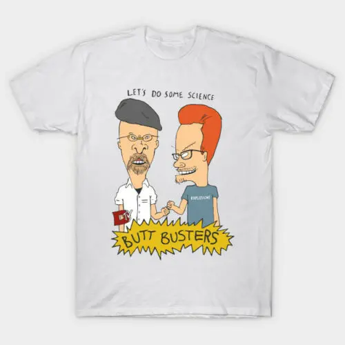 

Let'S Do Some Science Butt Busters Beavis and Butthead Parody White T-Shirt New 2019 Hip Hop Men Fashion Tees Short