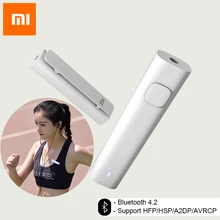 Xiaomi bluetooth 4.2 receptor de áudio adaptador sem fio 3.5mm música kit de carro alto falante fone de ouvido mãos