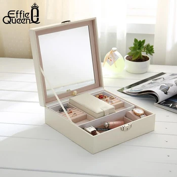 

Effie Queen Jewelry Packaging Box Casket Box For Exquisite Makeup Case Cosmetics Beauty Organizer Container Boxes Gift DSO03