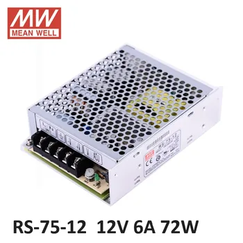 

Original Mean Well RS-75-12 single output 12V 72W 6A Power Supply UL TUV CB EMC CE approved 85-264VAC to 12V DC power supply