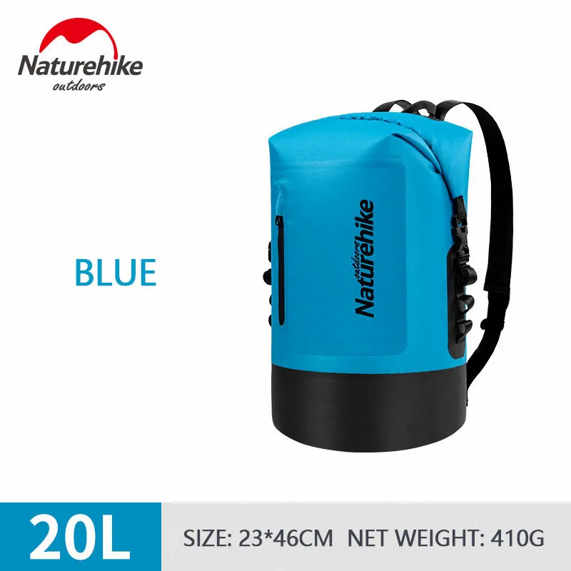 Naturehike 20L/30L/40L сухой мешок водонепроницаемый мешок сухой влажный разделение держать шестерни сухой для наружного кемпинга Спелеология треккинга рафтинг - Цвет: 20LBlue