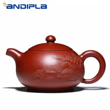 280cc подлинный исинский чайник бутик пасторальный домик горшок мастер ручной работы Китайский Здоровый Фиолетовый Глиняный чайный набор чай чайник