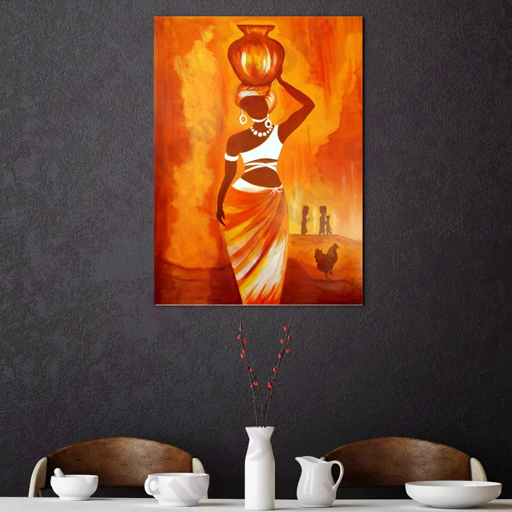 Paint By Numbers African American Oil Paintings African Woman Artist