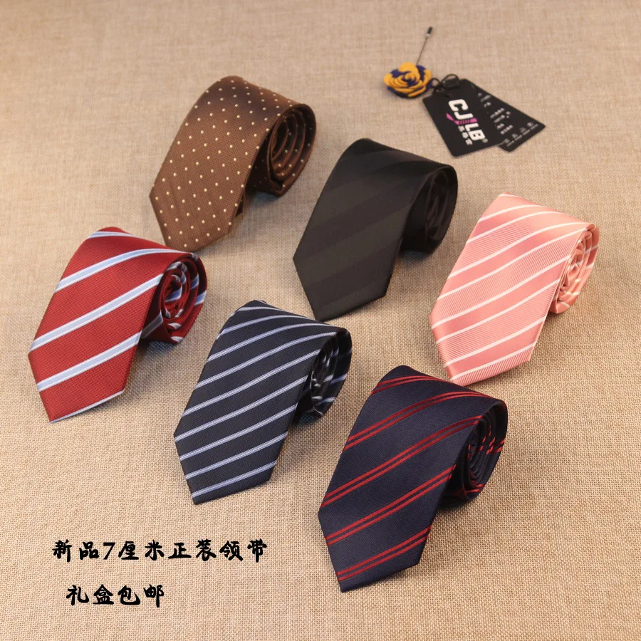 Мужской галстук официальная деятельность Vestidos 7 см Модный Полосатый галстук в студенческом стиле галстук подарок костюм аксессуары Gravata Masculina