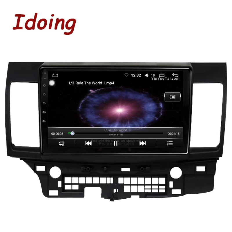 Top Idoing 10.2"4G+64G 8 Core Car Android 8.0 Radio Multimedia Player Fit Mitsubishi Lancer 2010-2016 2.5D IPS GPS Navigation PX5 TV 2