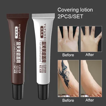 

2019 2 Pcs Skin Make-up Concealer Cream Tattoo Scar Birthmark Cover-up Cream