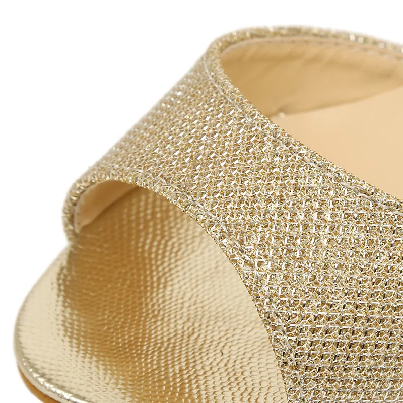 LAKESHI Summer Women Pumps Small Heels Wedding Shoes Gold Silver Stiletto High Heels Peep Toe Women Heel Sandals Ladies Shoes
