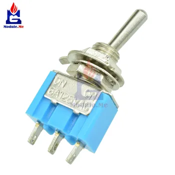 

2PCS/Lot Mini 6A 125VAC SPDT MTS-102 3-Pin 2 Position On-on Toggle Switches Practic