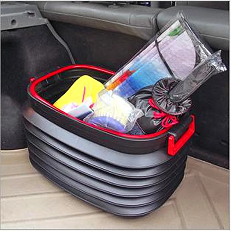 40L Large Foldable Trunk Organizer Car Storage Box with Cover Big