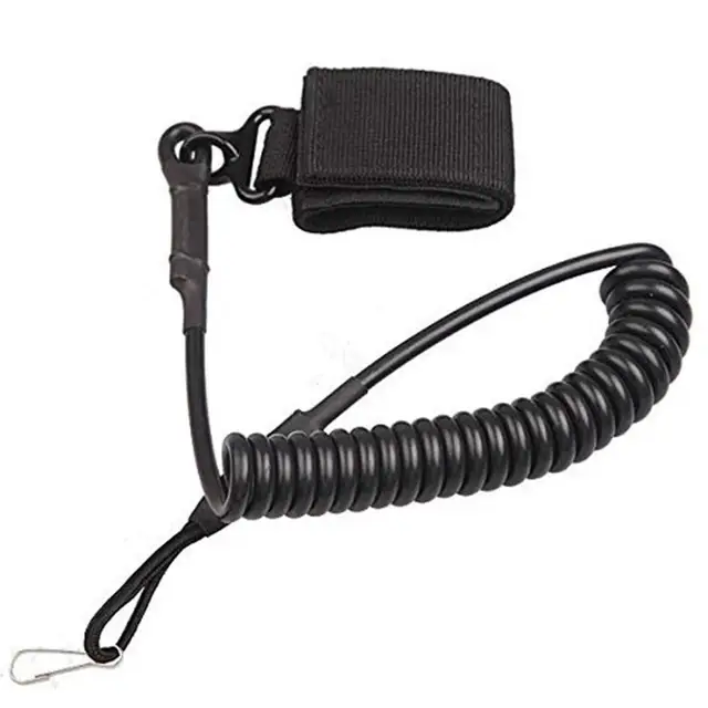 EDC Molle Coil Style Elastic Secure Spring Lanyard Sling Keychain with
