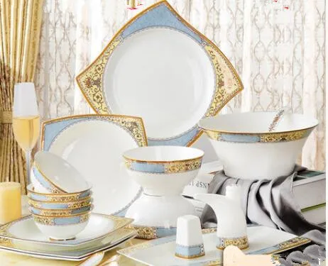 

Dishes, European style bone china tableware, bowls, plates, ceramics, chopsticks