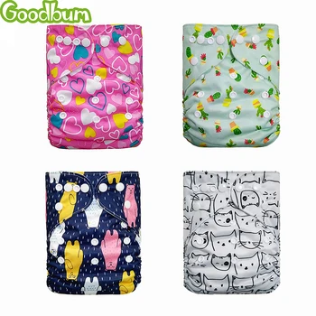 

Goodbum Washable Diapers Newborn Waterproof Reusable Nappies Cover Leak Proof Breathable Potty Training Pants Snap Fastener 2020